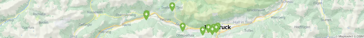 Kartenansicht für Apotheken-Notdienste in der Nähe von Seefeld in Tirol (Innsbruck  (Land), Tirol)